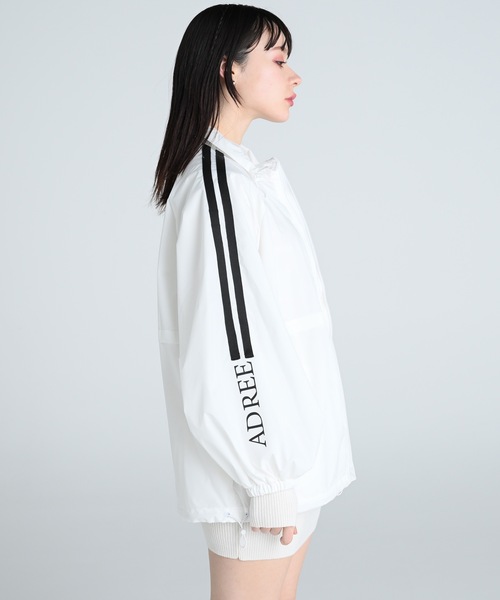 double line logo sleeve blouson/ダブルロゴスリーブブルゾン