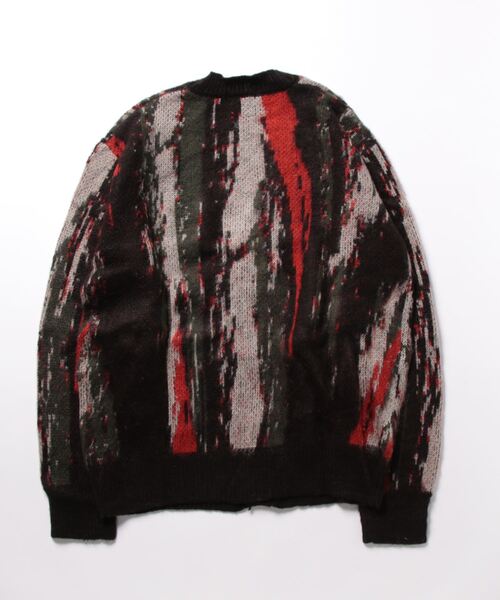 semantic design（セマンティックデザイン）の「【オーバーサイズ】セマンティックデザイン モヘアタッチ ムラ Vネック ニットカーディガン（カーディガン/ボレロ・メンズ・ブラック/ライトグレー・MEDIUM/LARGE）」の22枚目の写真