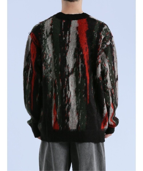 semantic design（セマンティックデザイン）の「【オーバーサイズ】セマンティックデザイン モヘアタッチ ムラ Vネック ニットカーディガン（カーディガン/ボレロ・メンズ・ブラック/ライトグレー・MEDIUM/LARGE）」の18枚目の写真