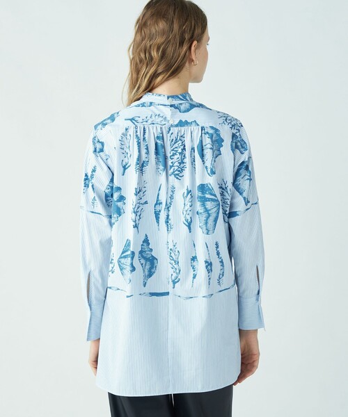 MACPHEE（マカフィー）の「マリンプリント チュニックシャツ（シャツ/ブラウス・レディース・ライトブルー・36）」の5枚目の写真