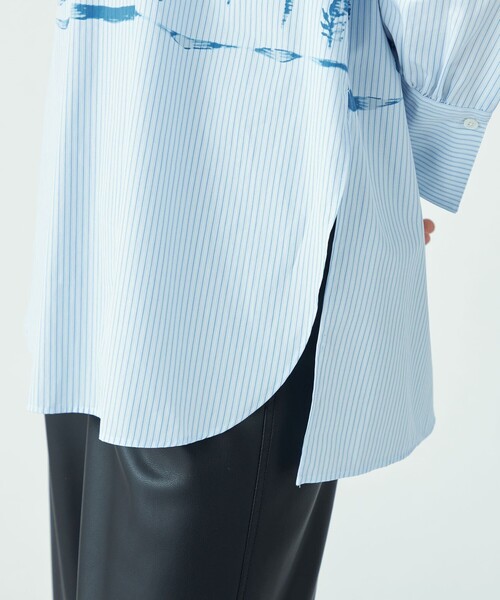 MACPHEE（マカフィー）の「マリンプリント チュニックシャツ（シャツ/ブラウス・レディース・ライトブルー・36）」の9枚目の写真