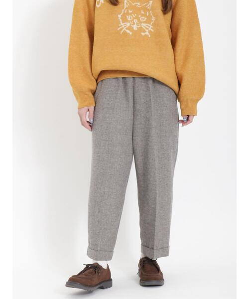 Samansa Mos2（サマンサ モスモス）の「センタープレスロールアップパンツ（その他パンツ・レディース・ブラック/キナリ/ベージュ/グレー・F）」の19枚目の写真