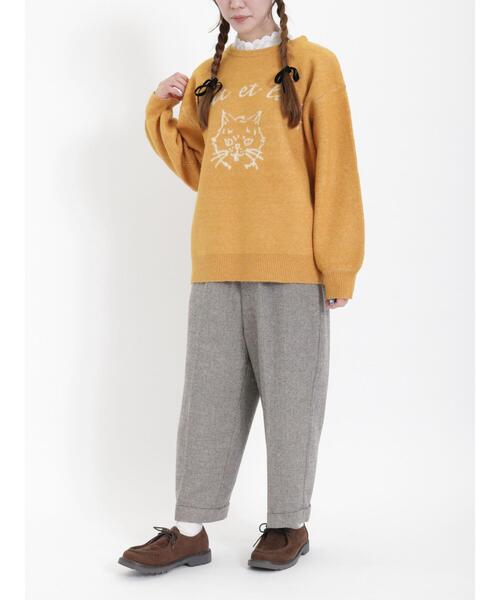 Samansa Mos2（サマンサ モスモス）の「センタープレスロールアップパンツ（その他パンツ・レディース・ブラック/キナリ/ベージュ/グレー・F）」の20枚目の写真