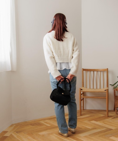 flower(フラワー)の「スパンコールニットカーディガン(ニット/セーター・レディース・ミント/ピンクベージュ/ホワイト・FREE)」の16枚目の写真