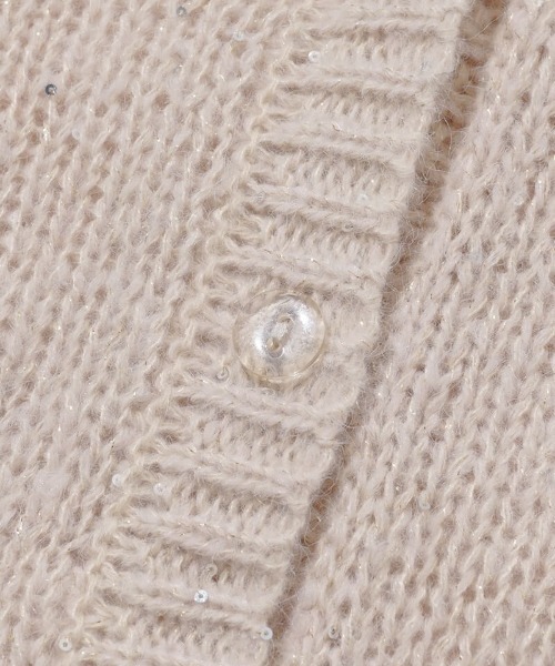 flower(フラワー)の「スパンコールニットカーディガン(ニット/セーター・レディース・ミント/ピンクベージュ/ホワイト・FREE)」の17枚目の写真