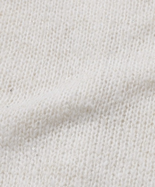 flower(フラワー)の「スパンコールニットカーディガン(ニット/セーター・レディース・ミント/ピンクベージュ/ホワイト・FREE)」の5枚目の写真