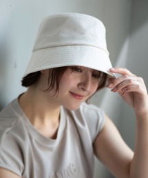 14+（イチヨンプラス）の「刺繍入りコットンリネンバケットハット（ハット）」