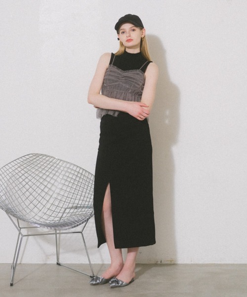ECREL（エクレール）の「ハイウエストタイトスカート（スカート・レディース・ブラック/アイボリー・FREE）」の8枚目の写真