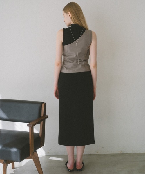 ECREL（エクレール）の「ハイウエストタイトスカート（スカート・レディース・ブラック/アイボリー・FREE）」の7枚目の写真