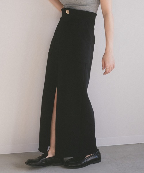 ECREL（エクレール）の「ハイウエストタイトスカート（スカート・レディース・ブラック/アイボリー・FREE）」の18枚目の写真