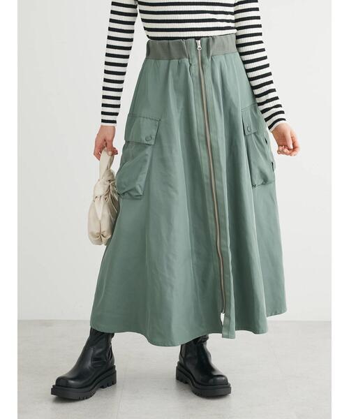Sugar spoon（シュガースプーン）の「・SUGAR　SPOON　ミリタリーフレアスカート（スカート・レディース・アイボリー/ブラック/カーキ・FREE）」の4枚目の写真