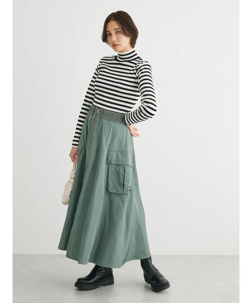 Sugar spoon（シュガースプーン）の「・SUGAR　SPOON　ミリタリーフレアスカート（スカート・レディース・アイボリー/ブラック/カーキ・FREE）」の5枚目の写真
