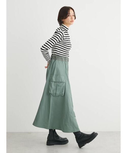 Sugar spoon（シュガースプーン）の「・SUGAR　SPOON　ミリタリーフレアスカート（スカート・レディース・アイボリー/ブラック/カーキ・FREE）」の6枚目の写真