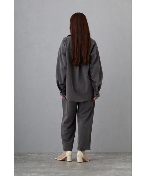 ブラウス シャツ 配色ステッチルーズCPOシャツ レディース ブラウス シャツ 配色ステッチルーズCPOシャツ レディース