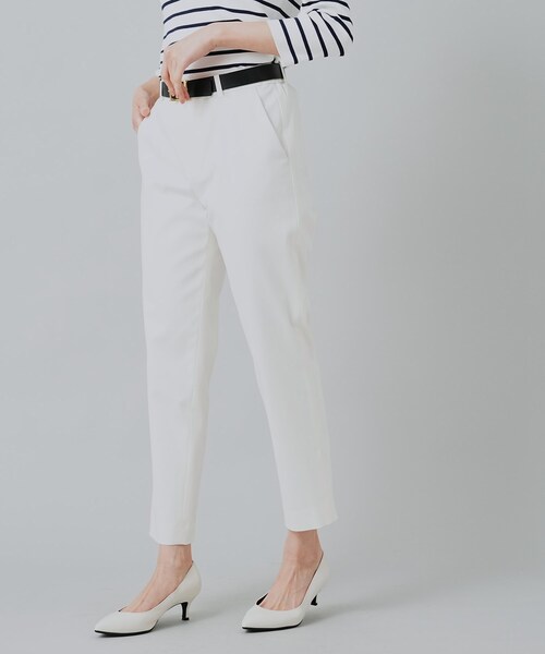 UNTITLED（アンタイトル）の「◆【ストレッチあり/ウエスト後ろゴム仕様】ツイルスティックパンツ（その他パンツ・レディース・オフホワイト/イエロー/ネイビー/グリーン・00/01/02/03/04/42/44/46/48/50）」の2枚目の写真