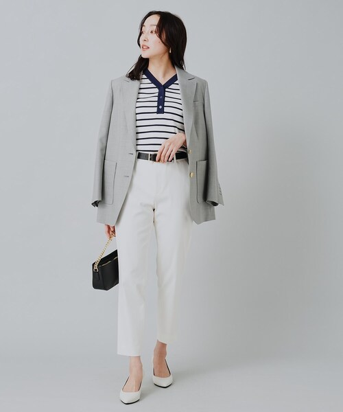 UNTITLED（アンタイトル）の「◆【ストレッチあり/ウエスト後ろゴム仕様】ツイルスティックパンツ（その他パンツ・レディース・オフホワイト/イエロー/ネイビー/グリーン・00/01/02/03/04/42/44/46/48/50）」の18枚目の写真