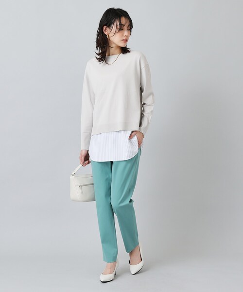 UNTITLED（アンタイトル）の「◆【ストレッチあり/ウエスト後ろゴム仕様】ツイルスティックパンツ（その他パンツ・レディース・オフホワイト/イエロー/ネイビー/グリーン・00/01/02/03/04/42/44/46/48/50）」の14枚目の写真