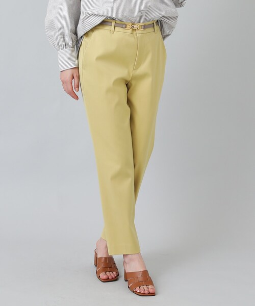 UNTITLED（アンタイトル）の「◆【ストレッチあり/ウエスト後ろゴム仕様】ツイルスティックパンツ（その他パンツ・レディース・オフホワイト/イエロー/ネイビー/グリーン・00/01/02/03/04/42/44/46/48/50）」の12枚目の写真