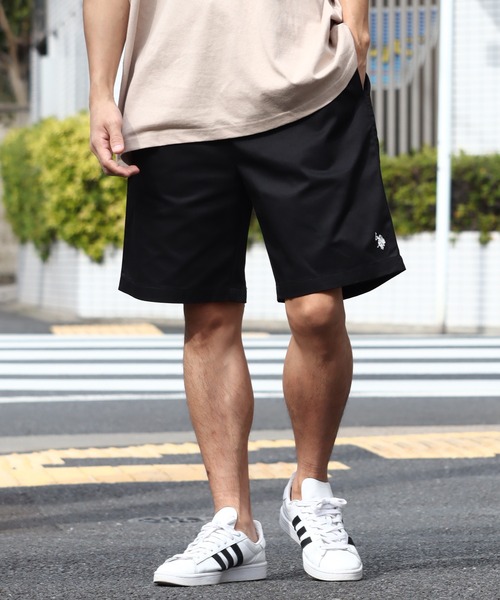 U.S. POLO ASSN.（ユーエスポロアッスン）の「【U.S. POLO ASSN./ユーエスポロアッスン】 ダブルホースマン刺繍 TCツイル イージーショートパンツ（その他パンツ・メンズ・ブラック/ダークグリーン/ベージュ/ネイビー・LL/L/M）」の21枚目の写真
