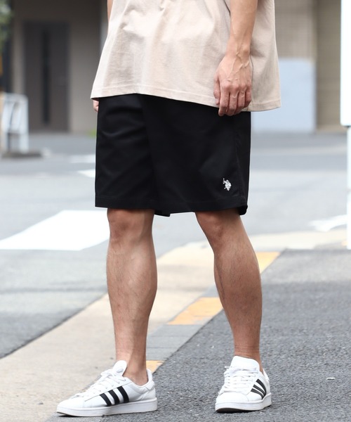 U.S. POLO ASSN.（ユーエスポロアッスン）の「【U.S. POLO ASSN./ユーエスポロアッスン】 ダブルホースマン刺繍 TCツイル イージーショートパンツ（その他パンツ・メンズ・ブラック/ダークグリーン/ベージュ/ネイビー・LL/L/M）」の22枚目の写真