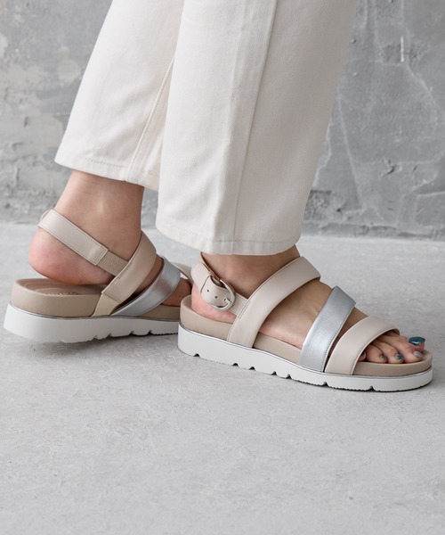 HIMIKO（ヒミコ）の「【Made in Japan】フットベットスポーツサンダル/641217（サンダル・レディース・グリーン/ライトグレー/アイボリー/ブラック・24.0cm/23.5cm/23.0cm/22.5cm/24.5cm/25.5cm/25.0cm/22.0cm/21.5cm）」の2枚目の写真