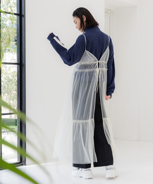 LAKOLE(ラコレ)の「チュールキャミワンピース / 102233(ワンピース・レディース・チャコールグレー/ライトブルー/アイボリー/ブラック/ライトグレー/その他1/その他9・SMALL/MEDIUM/FREE)」の13枚目の写真