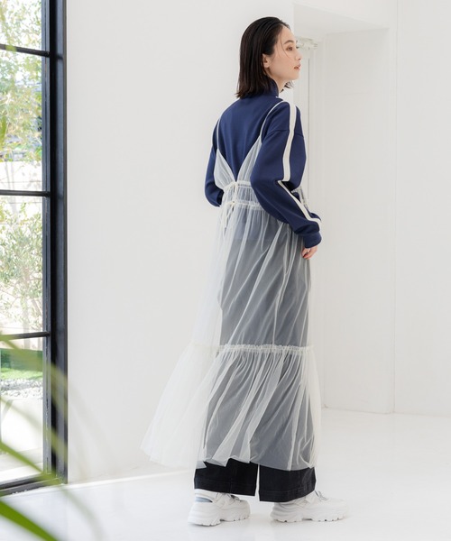 LAKOLE(ラコレ)の「チュールキャミワンピース / 102233(ワンピース・レディース・チャコールグレー/ライトブルー/アイボリー/ブラック/ライトグレー/その他1/その他9・SMALL/MEDIUM/FREE)」の14枚目の写真