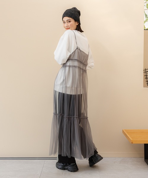 nicomi様グレーキャミ サラトリツイル シャツ＋キャミソール（15-73HK18-205）｜コムサ