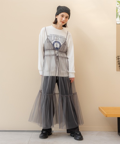 LAKOLE(ラコレ)の「チュールキャミワンピース / 102233(ワンピース・レディース・チャコールグレー/ライトブルー/アイボリー/ブラック/ライトグレー/その他1/その他9・SMALL/MEDIUM/FREE)」の15枚目の写真