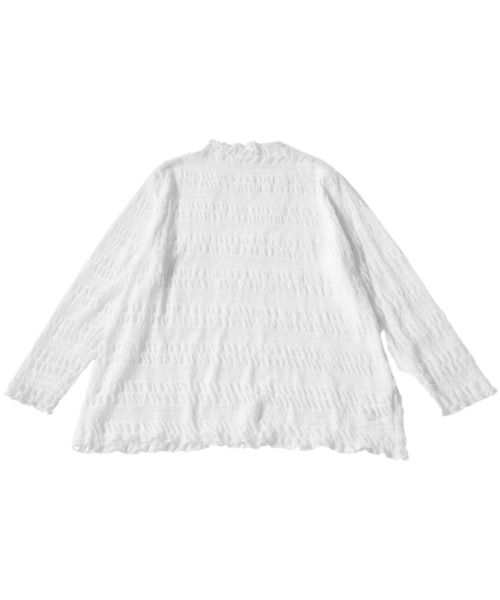 antiqua(アンティカ)の「シャーリングシアートップス(Tシャツ/カットソー・レディース・ブラック/ブラウン系その他/ホワイト/グリーン・FREE)」の5枚目の写真
