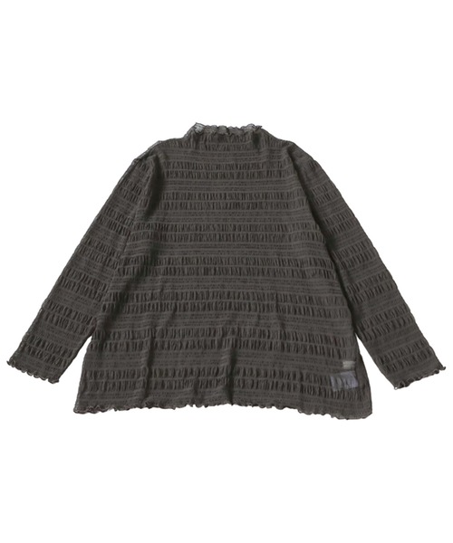 antiqua(アンティカ)の「シャーリングシアートップス(Tシャツ/カットソー・レディース・ブラック/ブラウン系その他/ホワイト/グリーン・FREE)」の7枚目の写真