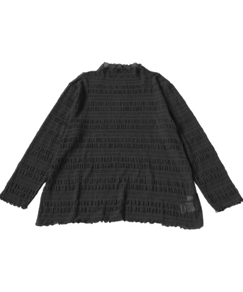 antiqua(アンティカ)の「シャーリングシアートップス(Tシャツ/カットソー・レディース・ブラック/ブラウン系その他/ホワイト/グリーン・FREE)」の6枚目の写真