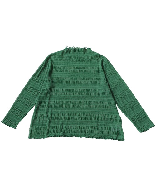 antiqua(アンティカ)の「シャーリングシアートップス(Tシャツ/カットソー・レディース・ブラック/ブラウン系その他/ホワイト/グリーン・FREE)」の8枚目の写真