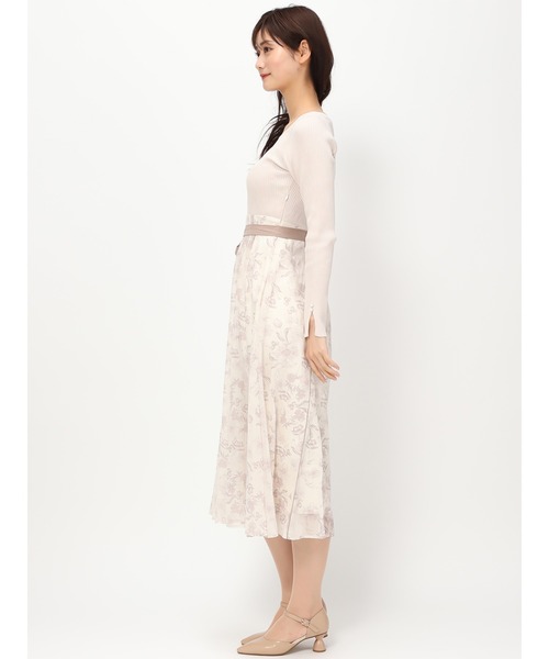 MISCH MASCH(ミッシュマッシュ)の「フラワーニットドッキングワンピース/MM417406(ワンピース・レディース・ブルー/ベージュ・S/M)」の8枚目の写真