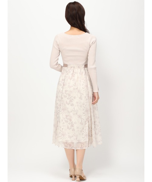 MISCH MASCH(ミッシュマッシュ)の「フラワーニットドッキングワンピース/MM417406(ワンピース・レディース・ブルー/ベージュ・S/M)」の9枚目の写真