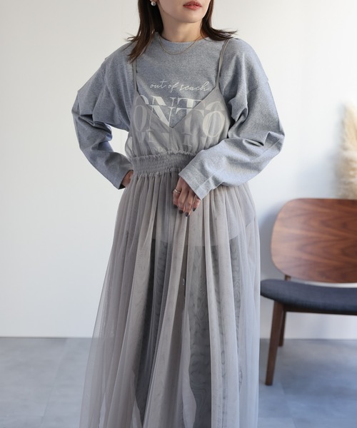 ap retro（アプレトロ）の「チュールキャミワンピース（ワンピース  