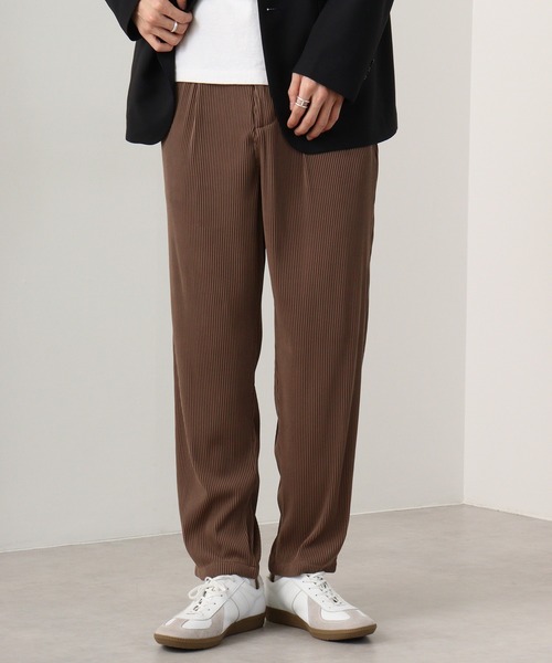 EVOLUTION（エボリューション）の「Pleated mode easy pants / プリーツイージーパンツ unisex（その他パンツ・メンズ・ベージュ/ブラウン/ブラック/アイボリー・XL/M/L）」の10枚目の写真