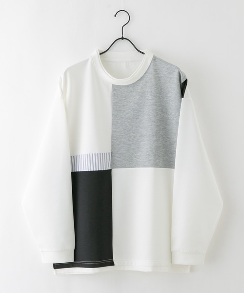 Blue Standard (ブルースタンダード)の「【BLUE STANDARD/ブルースタンダード】 ダンボール フェイクレイヤード切り替えクルーネック(Tシャツ/カットソー・メンズ・オフホワイト/グリーン/ブラック/ブルー・X-LARGE/LARGE/MEDIUM)」の19枚目の写真
