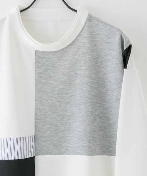 Blue Standard (ブルースタンダード)の「【BLUE STANDARD/ブルースタンダード】 ダンボール フェイクレイヤード切り替えクルーネック(Tシャツ/カットソー・メンズ・オフホワイト/グリーン/ブラック/ブルー・X-LARGE/LARGE/MEDIUM)」の20枚目の写真