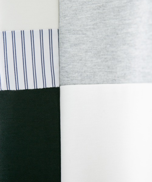 Blue Standard (ブルースタンダード)の「【BLUE STANDARD/ブルースタンダード】 ダンボール フェイクレイヤード切り替えクルーネック(Tシャツ/カットソー・メンズ・オフホワイト/グリーン/ブラック/ブルー・X-LARGE/LARGE/MEDIUM)」の5枚目の写真