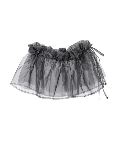 Green Parks(グリーンパークス)の「マルチway チュールベルト(ベルト・レディース・アイボリー/チャコールグレー・FREE)」の10枚目の写真