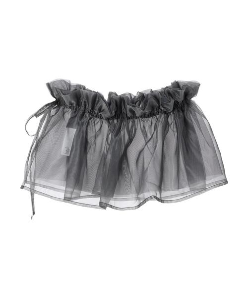 Green Parks(グリーンパークス)の「マルチway チュールベルト(ベルト・レディース・アイボリー/チャコールグレー・FREE)」の11枚目の写真