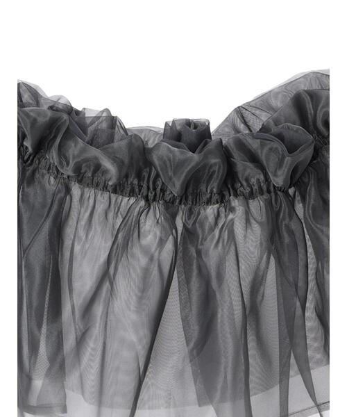 Green Parks(グリーンパークス)の「マルチway チュールベルト(ベルト・レディース・アイボリー/チャコールグレー・FREE)」の12枚目の写真