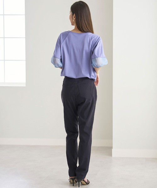 BELLUNA PLUS（ベルーナ）の「軽やか！ゆるっとスリムパンツ（その他パンツ・レディース・インディゴブルー/ベージュ/カーキ/ブラック・MEDIUM/SMALL/X-LARGE/LARGE）」の12枚目の写真