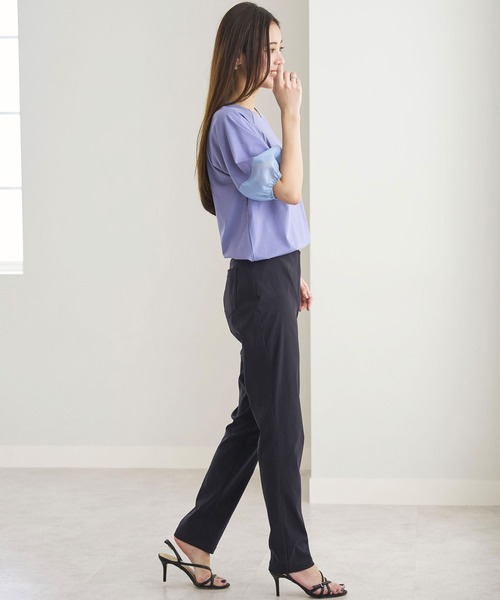 BELLUNA PLUS（ベルーナ）の「軽やか！ゆるっとスリムパンツ（その他パンツ・レディース・インディゴブルー/ベージュ/カーキ/ブラック・MEDIUM/SMALL/X-LARGE/LARGE）」の11枚目の写真