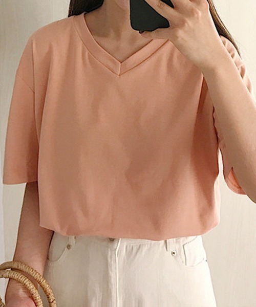 Miniministore(ミニミニストア)の「tシャツ レディース 半袖 カジュアル(Tシャツ/カットソー・レディース・ブラウン系1/ピンク系3/ピンク系2/ピンク系1/ブラック系2/ホワイト系2/ブラック系1/ピンク系4/ベージュ系1/ホワイト系1/ブラウン系2/ベージュ系2・FREE)」の11枚目の写真