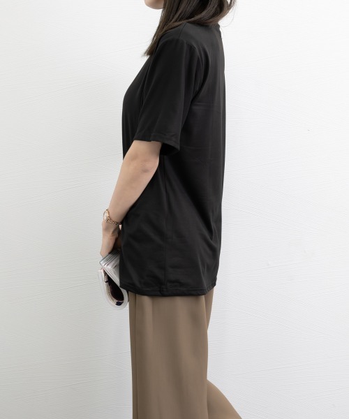 Miniministore(ミニミニストア)の「tシャツ レディース 半袖 カジュアル(Tシャツ/カットソー・レディース・ブラウン系1/ピンク系3/ピンク系2/ピンク系1/ブラック系2/ホワイト系2/ブラック系1/ピンク系4/ベージュ系1/ホワイト系1/ブラウン系2/ベージュ系2・FREE)」の21枚目の写真