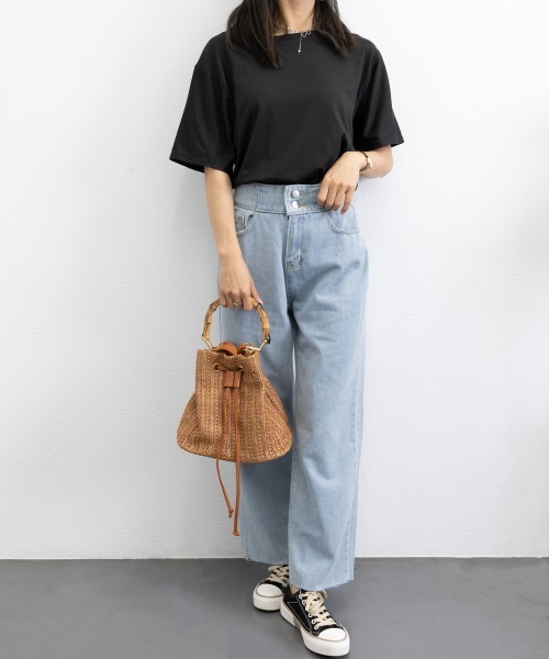 Miniministore(ミニミニストア)の「tシャツ レディース 半袖 カジュアル(Tシャツ/カットソー・レディース・ブラウン系1/ピンク系3/ピンク系2/ピンク系1/ブラック系2/ホワイト系2/ブラック系1/ピンク系4/ベージュ系1/ホワイト系1/ブラウン系2/ベージュ系2・FREE)」の22枚目の写真
