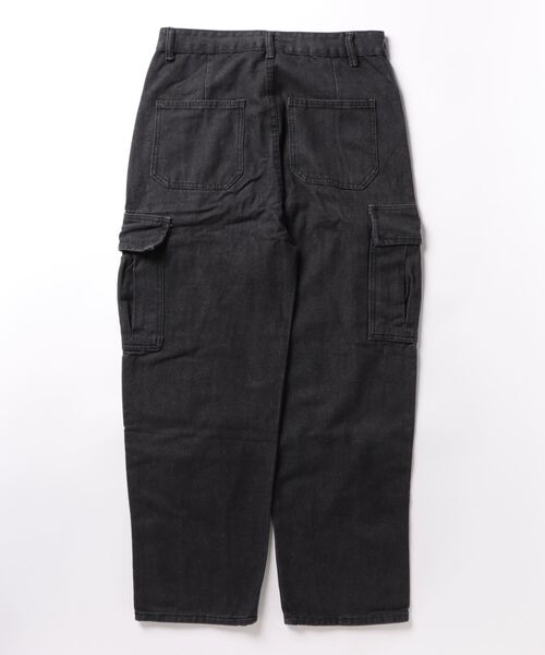NOWLE（ノウル）の「【NOWLE】ルーズ デニム カーゴパンツ（カーゴパンツ・メンズ・インディゴブルー/ブラック・X-LARGE/LARGE/MEDIUM）」の3枚目の写真
