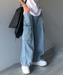 NOWLE | 【NOWLE】ルーズ デニム カーゴパンツ(カーゴパンツ)